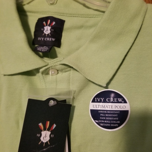 Ivey Crew Mens, XL Ultimate Polo, NWT, Green. - Picture 2 of 3